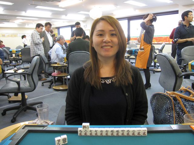 選抜大会初参加の川村恵美さん。「初めての選抜大会だったけど、普段通りの麻雀ができてよかった」